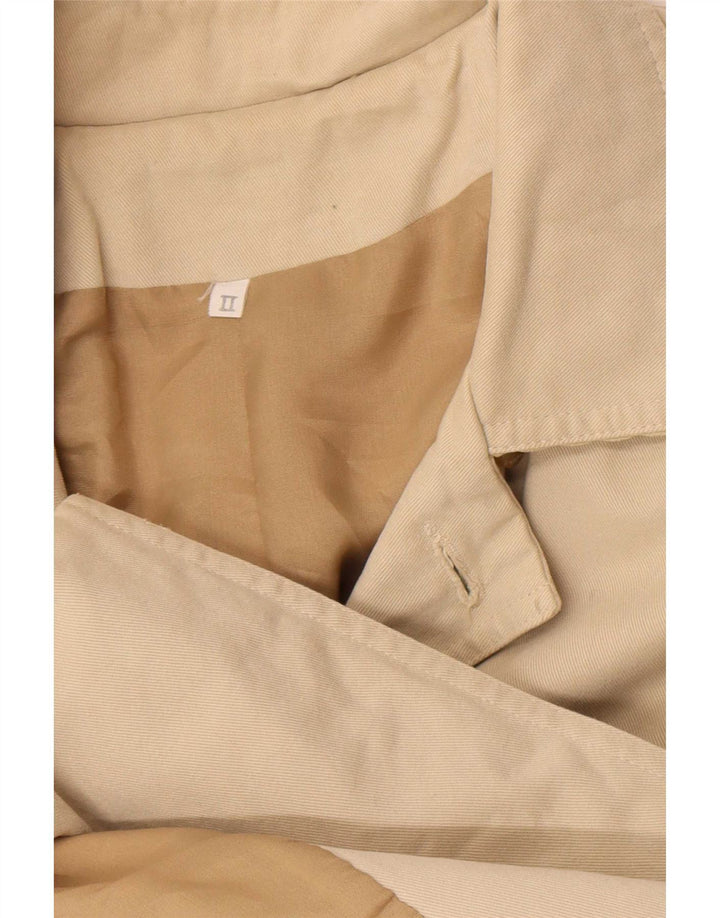 vintage Femme Double Breasted Coat UK 14 Grand Beige