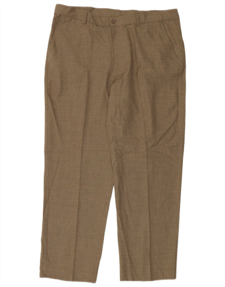 Farah Pantalon décontracté fuselé pour homme W40 L31 Marron Polyester