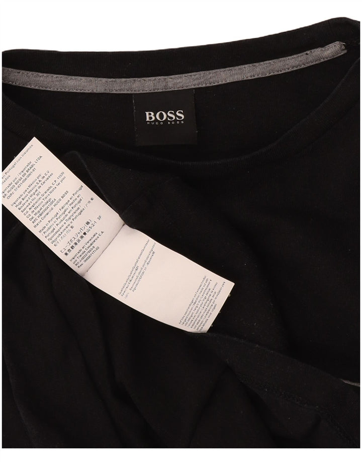 Hugo Boss Haut à manches longues en coton noir moyen |