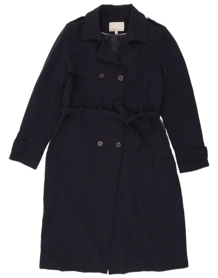 Oasis Trench Femme UK 16 Large Bleu Marine Polyester