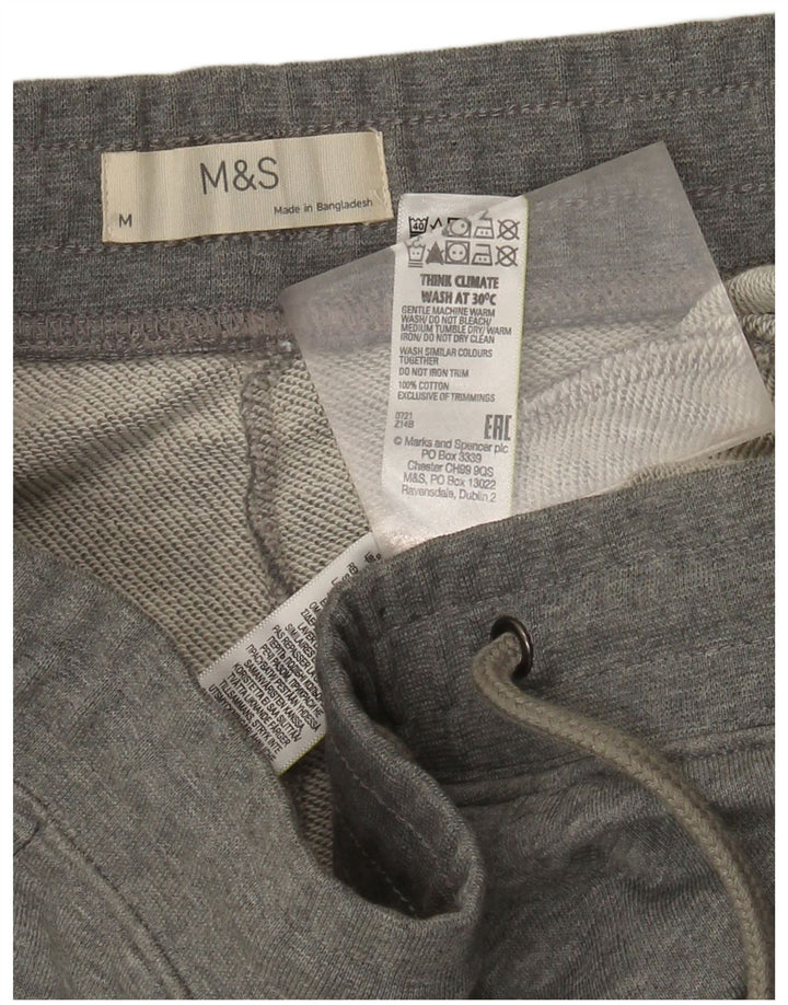 Marks & Spencer Pantalon de Survêtement Joggers Homme Gris Moyen Coton