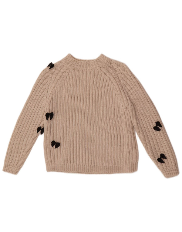 Zara Pull Col Roulé Fille 9-10 Ans Acrylique Beige