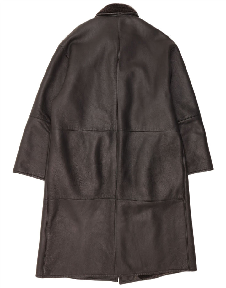 Bugatti Manteau en peau de mouton pour homme EU 56 3XL Cuir noir
