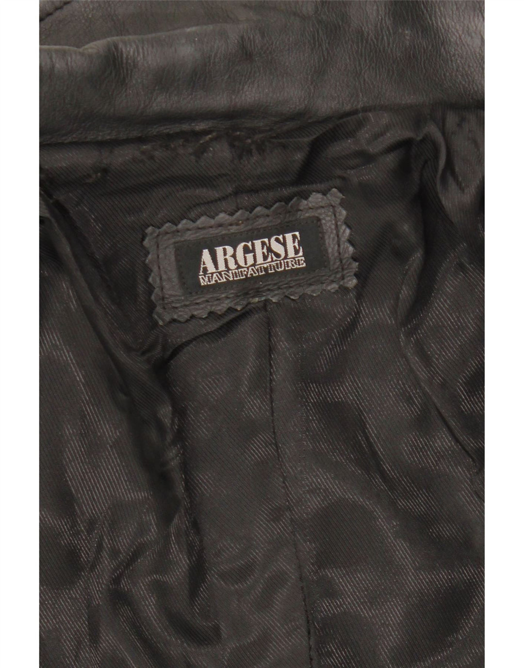 VINTAGE Manteau en cuir femme UK 10 Petit Noir