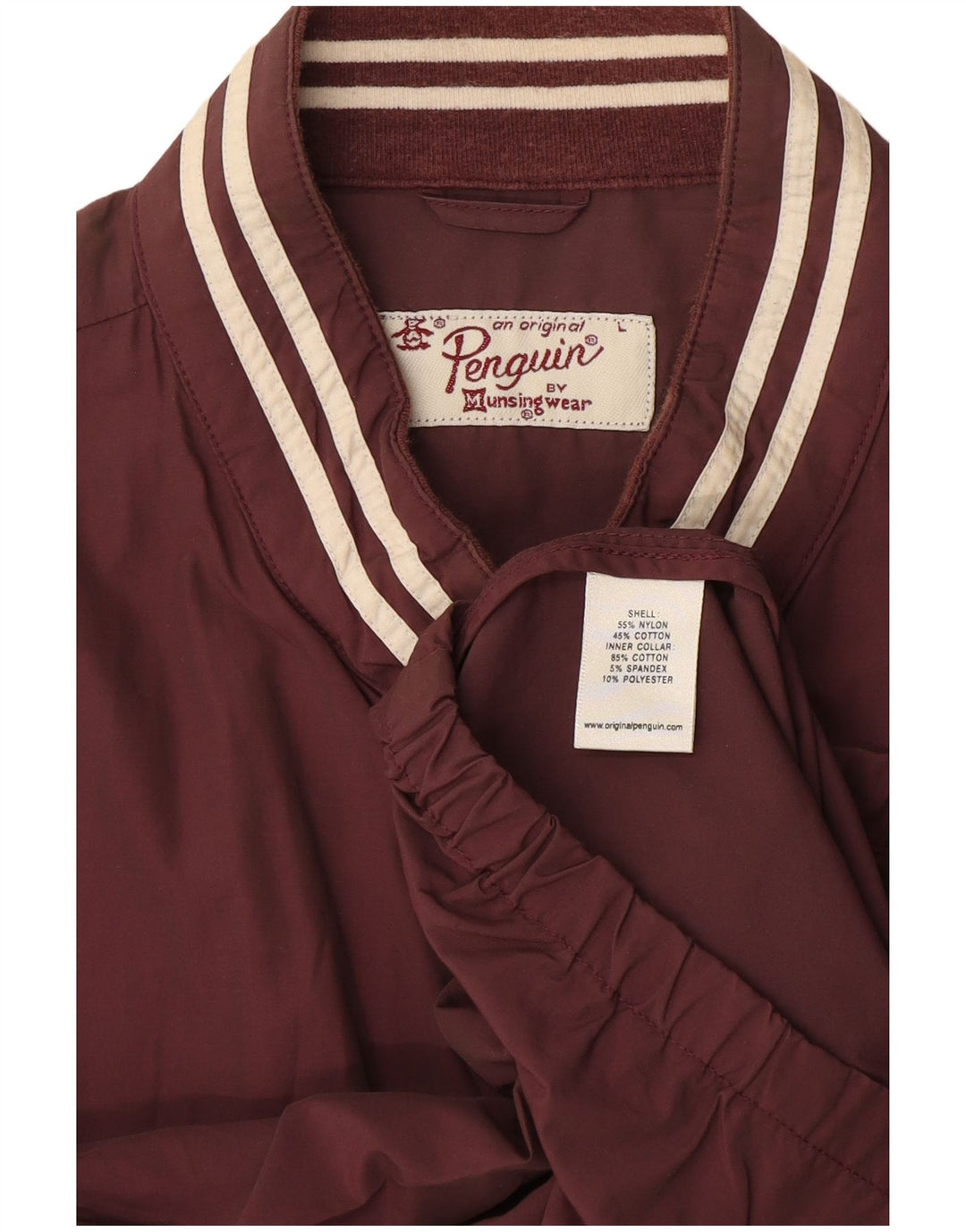 Penguin Veste Bomber Homme UK 40 Large Marron Nylon