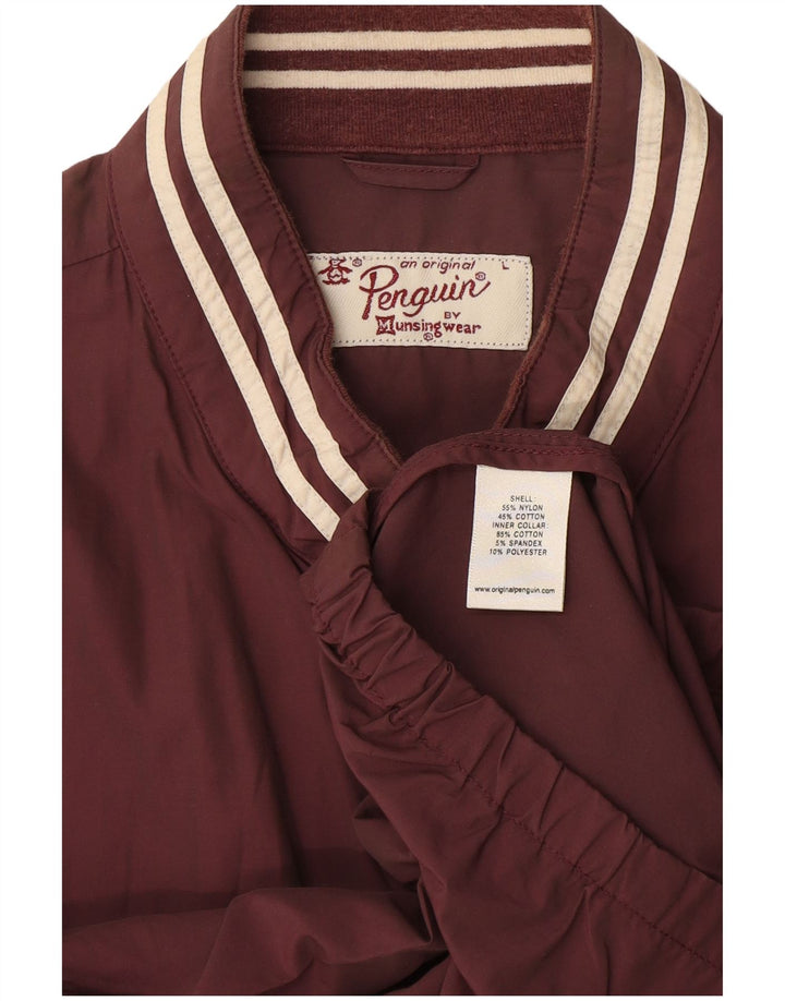 Penguin Veste Bomber Homme UK 40 Large Marron Nylon