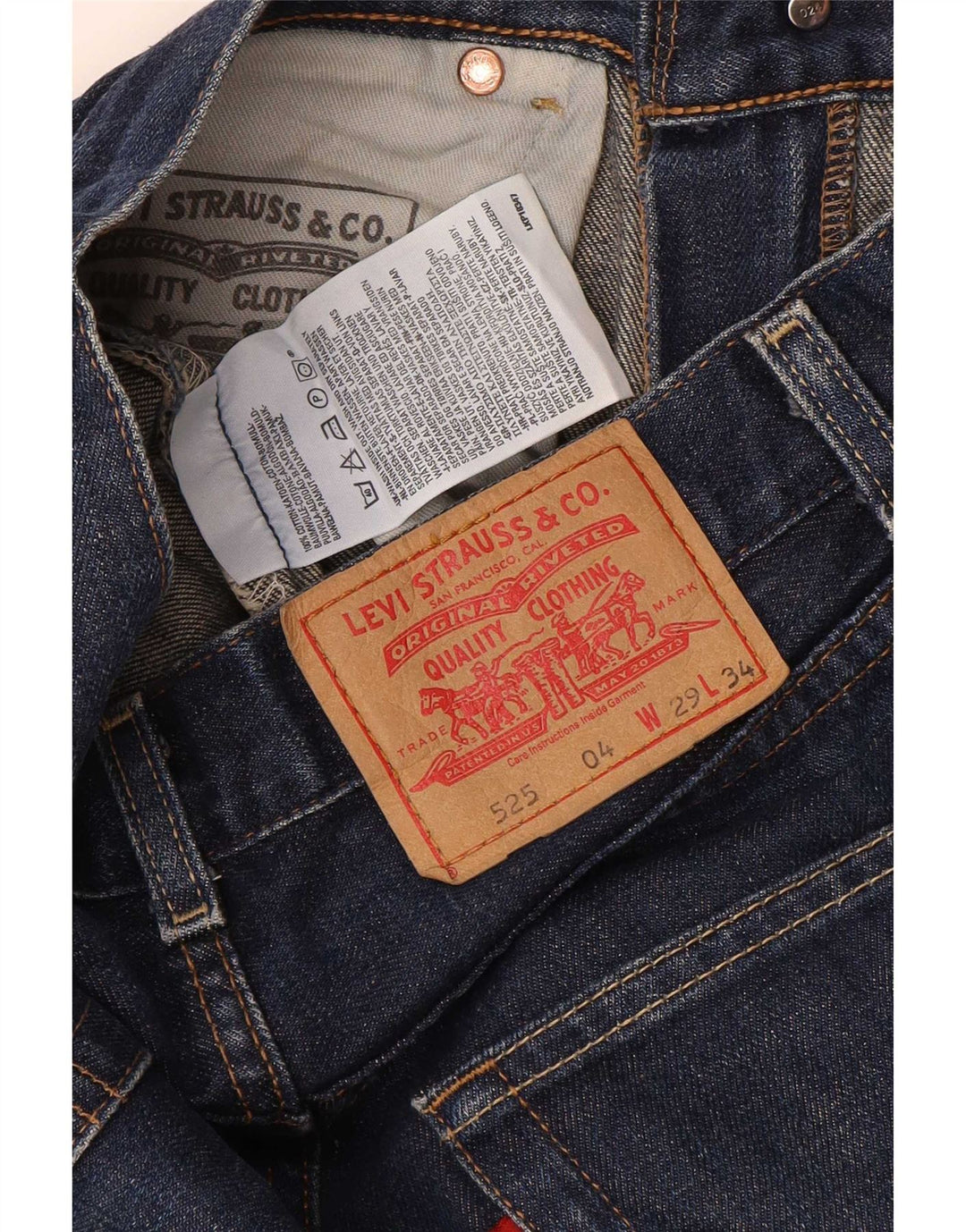 Levi's Jean 525 Bootcut Homme Bleu Marine W29 L34 Coton