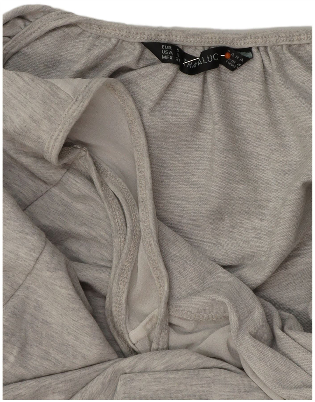 ZARA Robe basique sans manches pour femme UK 10 Petit Gris