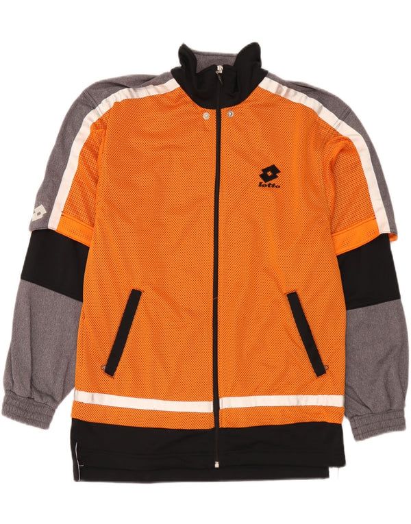 Lotto Veste de Survêtement Graphique pour Homme Petit Orange Colorblock Polyester
