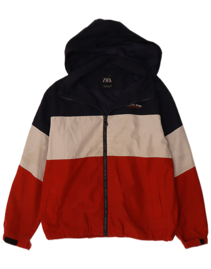 Zara Bomber à capuche garçon 13-14 ans Multicolore Colourblock