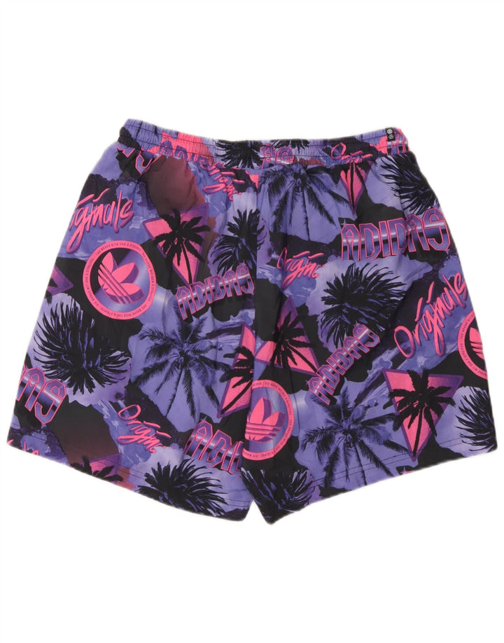 Adidas Short de bain graphique pour homme en polyester floral multicolore moyen