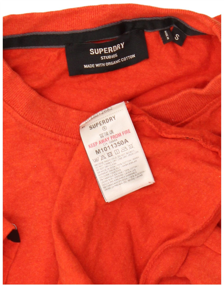 Superdry Homme T-Shirt Top Petit Rouge Coton