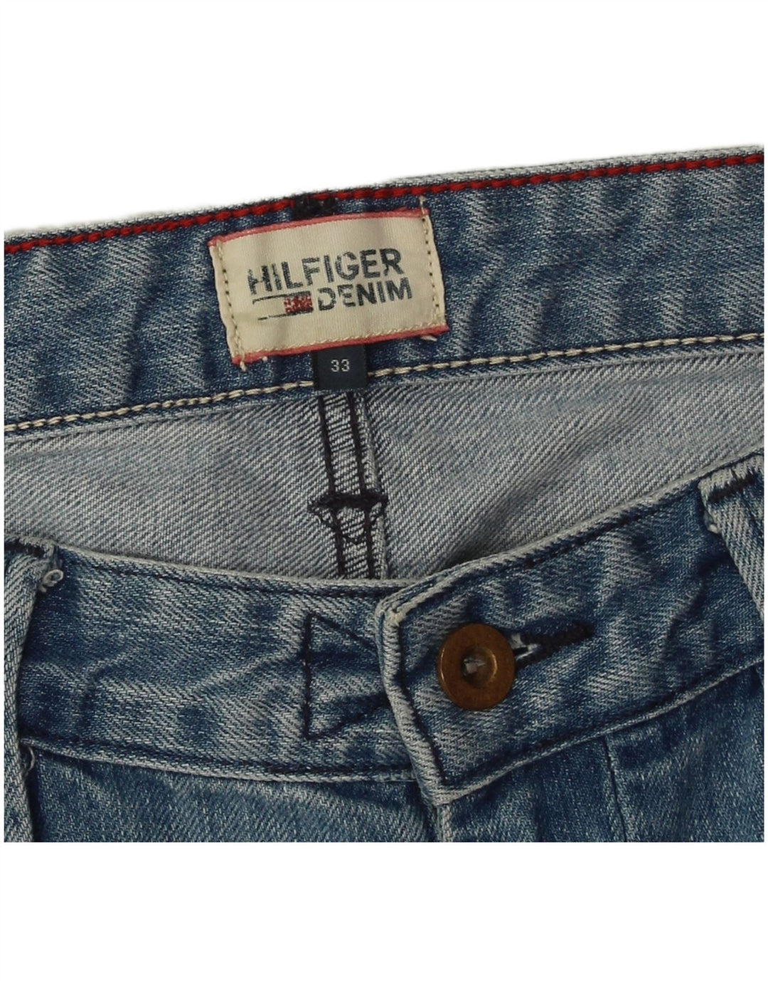 Tommy Hilfiger Short en Jean W33 Homme Bleu Moyen Coton