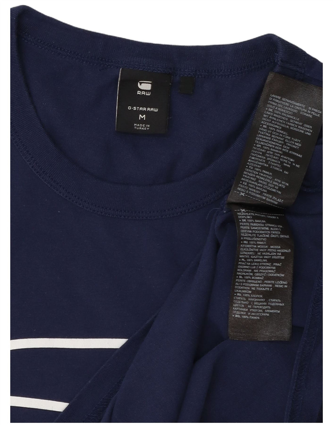 G-Star T-Shirt Graphique Homme Bleu Marine Moyen Coton