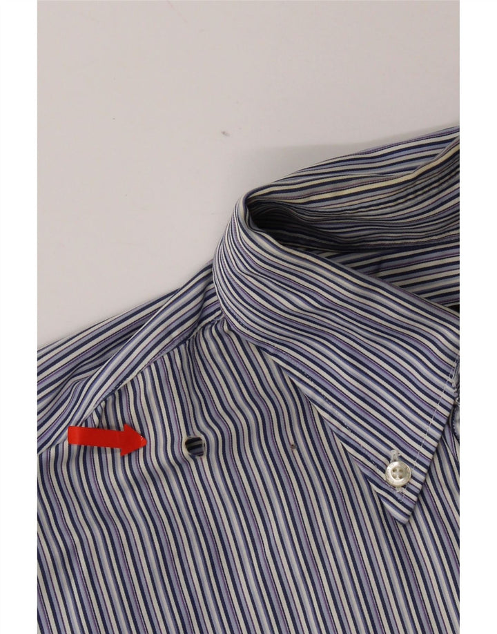 Etro Chemise homme taille 40 coton rayé bleu moyen
