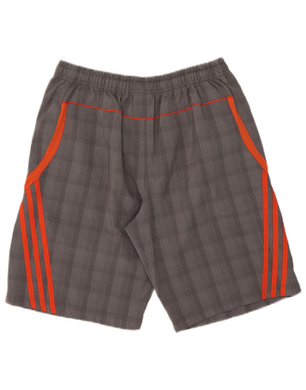 Adidas Short de sport pour homme UK 46/48 XL Gris à carreaux