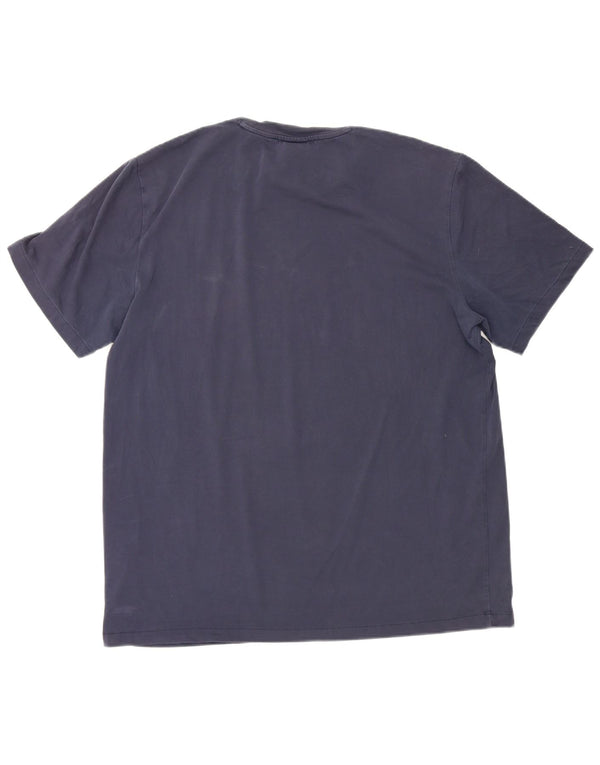 Nike Hommes Dri Fit T-Shirt Top XL Bleu Marine Coton