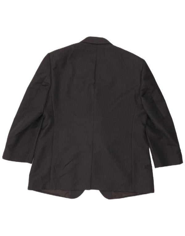 Marks & Spencer Veste blazer à 3 boutons pour homme UK 44 XL Bleu marine à fines rayures