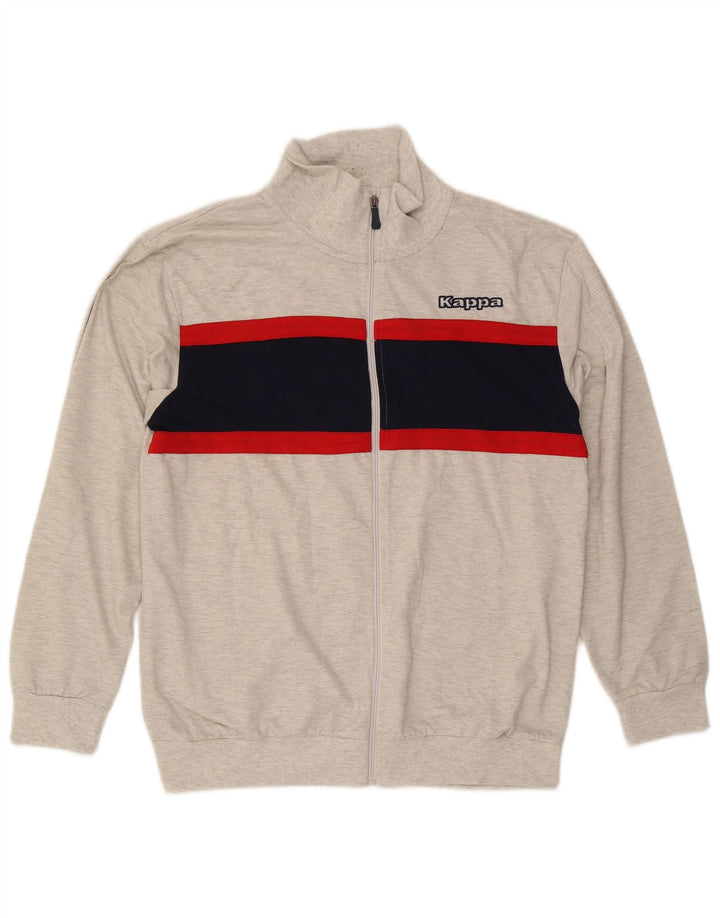 Kappa Veste de survêtement pour homme 2XL Gris Colorblock Polyester