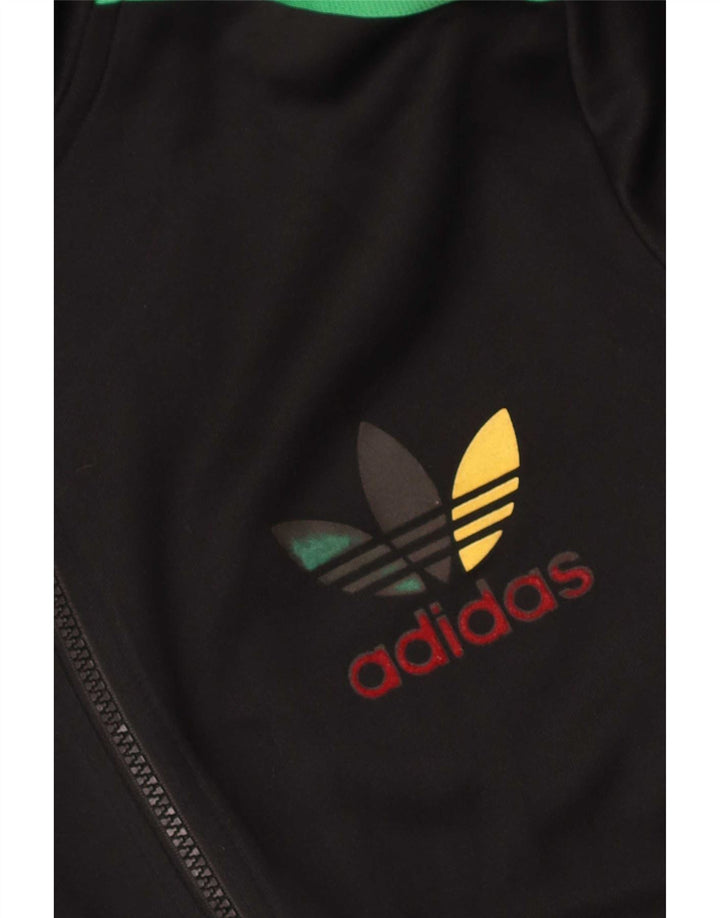Adidas Pull à capuche zippé pour homme en polyester noir moyen