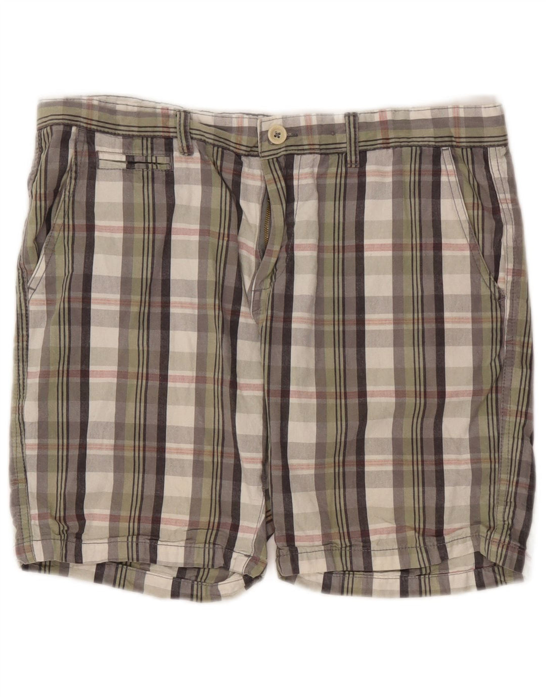 Pierre Cardin Short Chino Coupe Regular Homme W34 Grand Carreau Multicolore