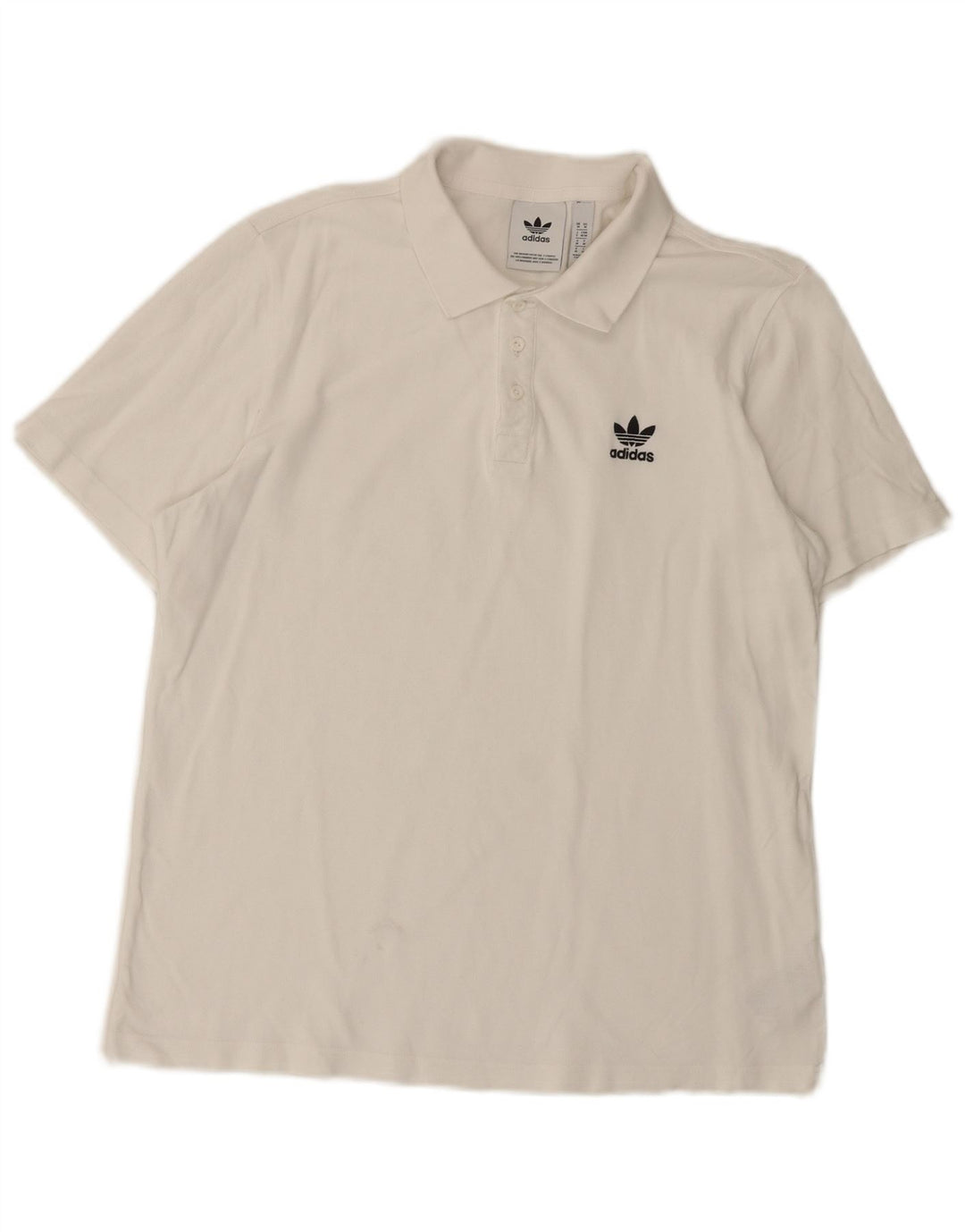 ADIDAS Polo Homme Blanc Moyen Coton