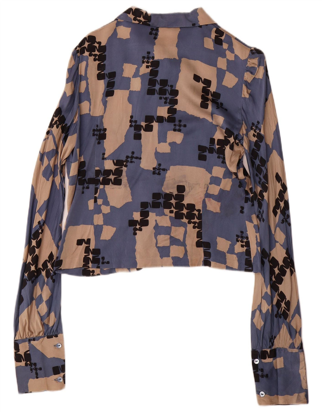 LES COPAINS Ensemble jupe 2 pièces pour femme IT 42 Medium W28 Soie géométrique bleue