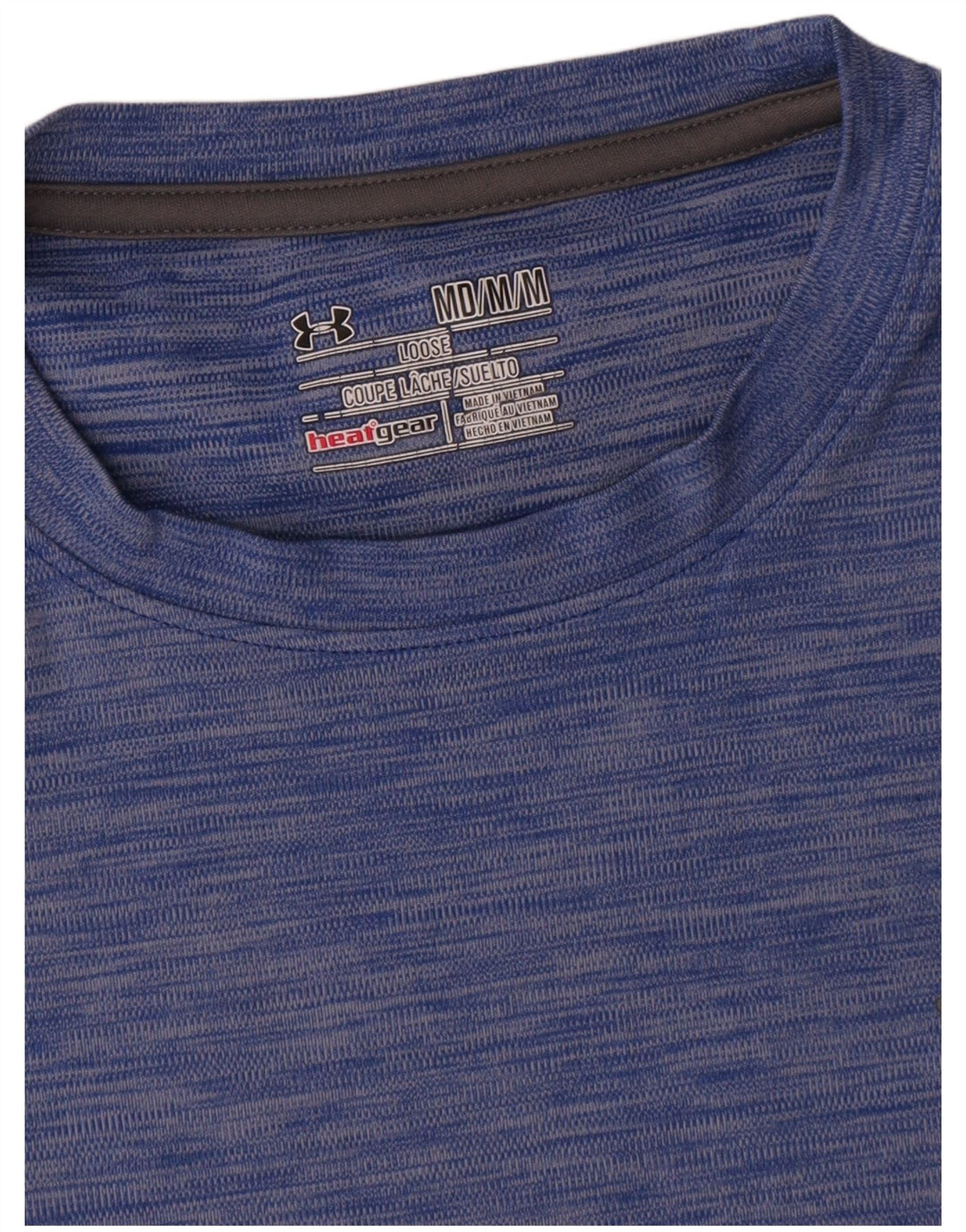 Under Armour Tee-Shirt Heat Gear Homme Bleu Moyen Moucheté Polyester
