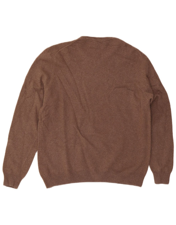 Liu Jo Pull à col rond pour homme 2XL Marron Cachemire