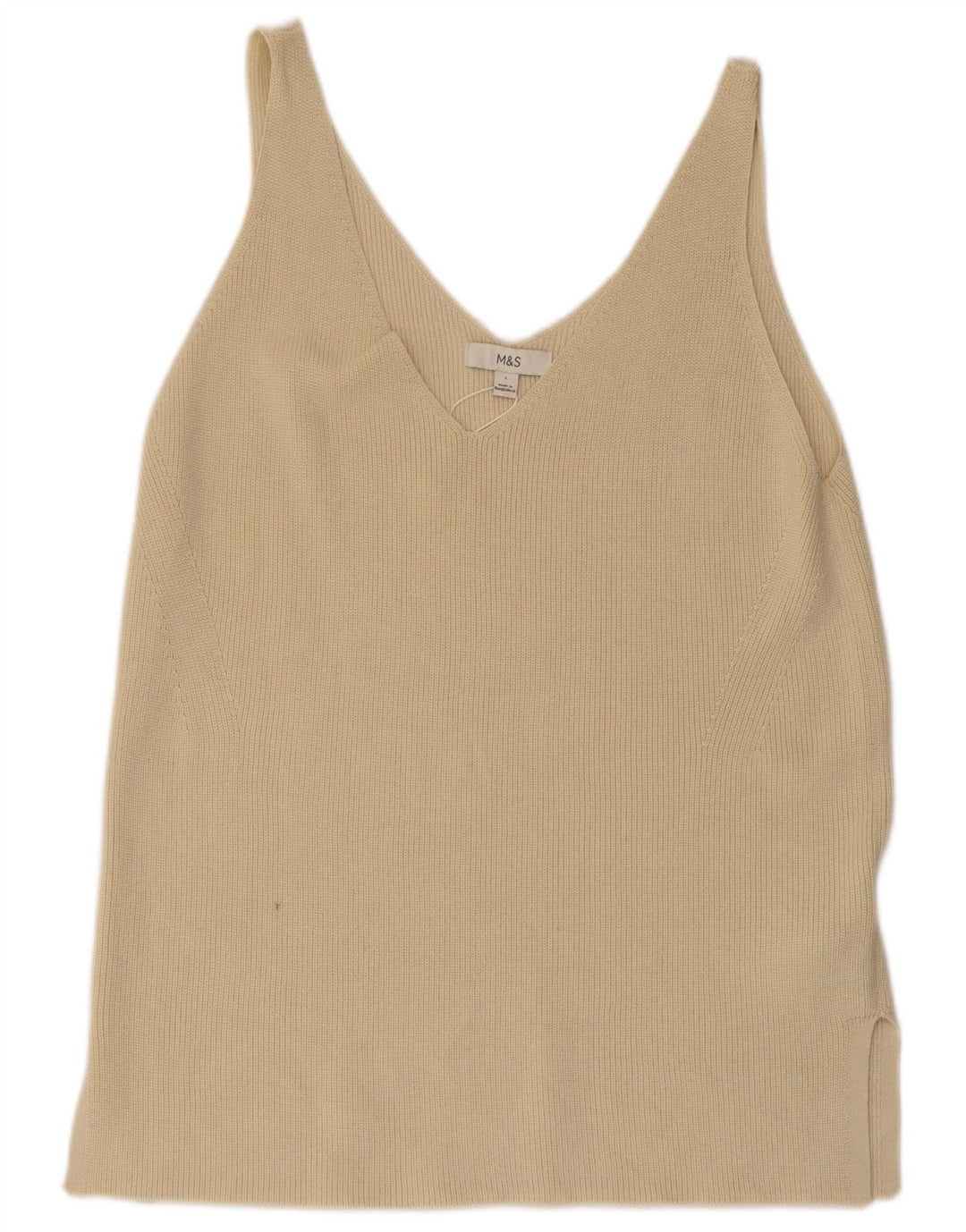 Marks & Spencer Débardeur pour femme UK 14 Large Beige Coton