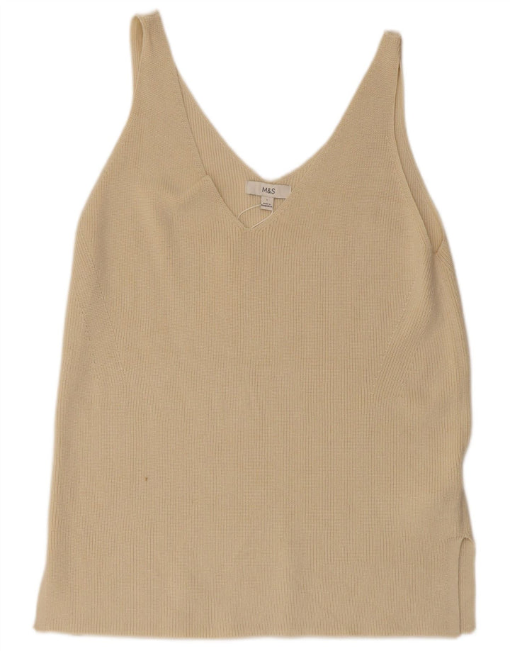 Marks & Spencer Débardeur pour femme UK 14 Large Beige Coton
