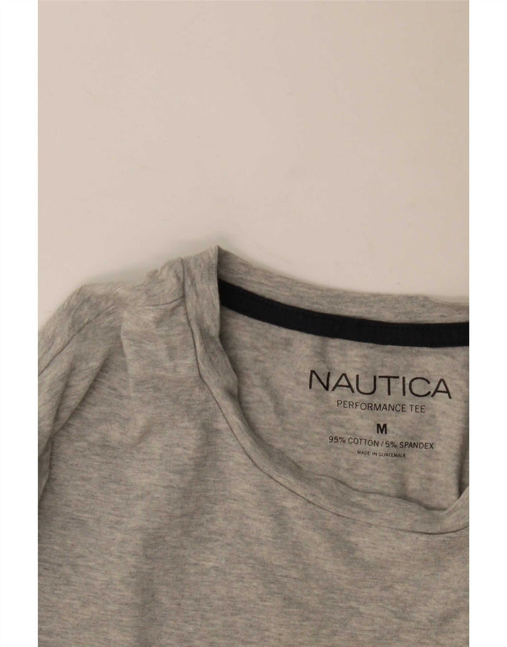 Nautica Haut Homme Manches Longues Gris Moyen Coton Moucheté