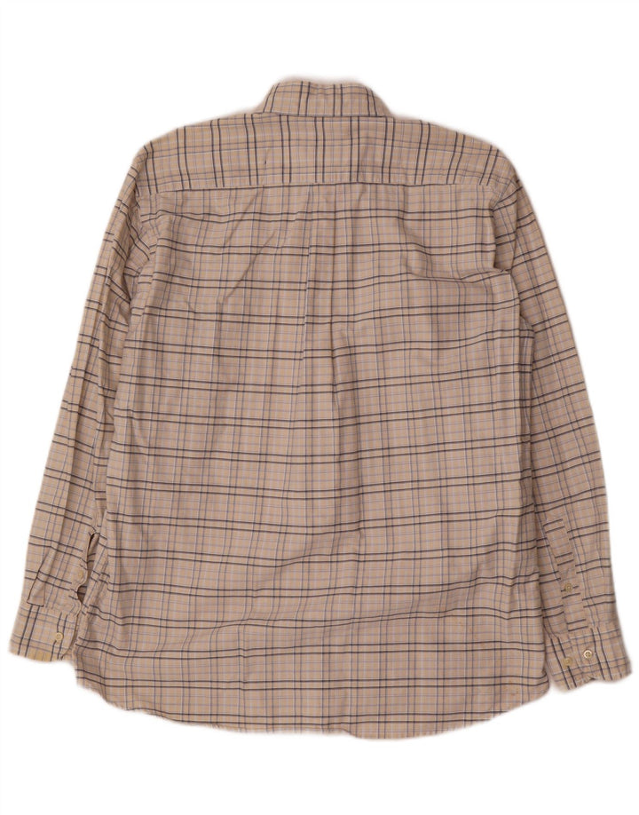 Avirex Chemise en flanelle pour homme en coton à carreaux beige moyen