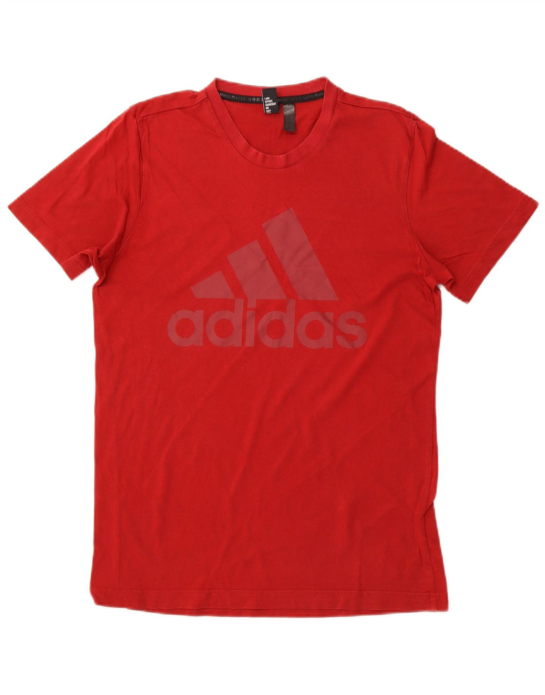 ADIDAS T-Shirt Graphique Homme Rouge Moyen Coton