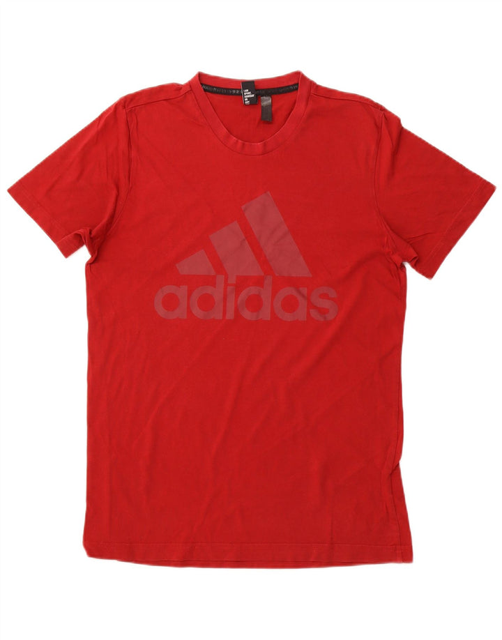 ADIDAS T-Shirt Graphique Homme Rouge Moyen Coton