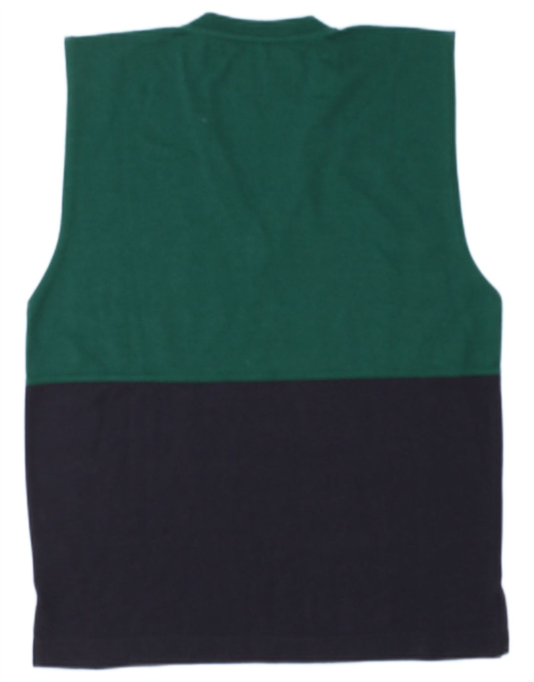 Club Voltaire Débardeur Gilet Homme Laine Colorblock Vert Moyen
