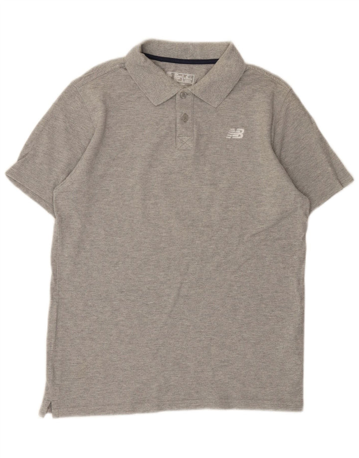 New Balance Polo Homme Gris Moyen Moucheté Coton