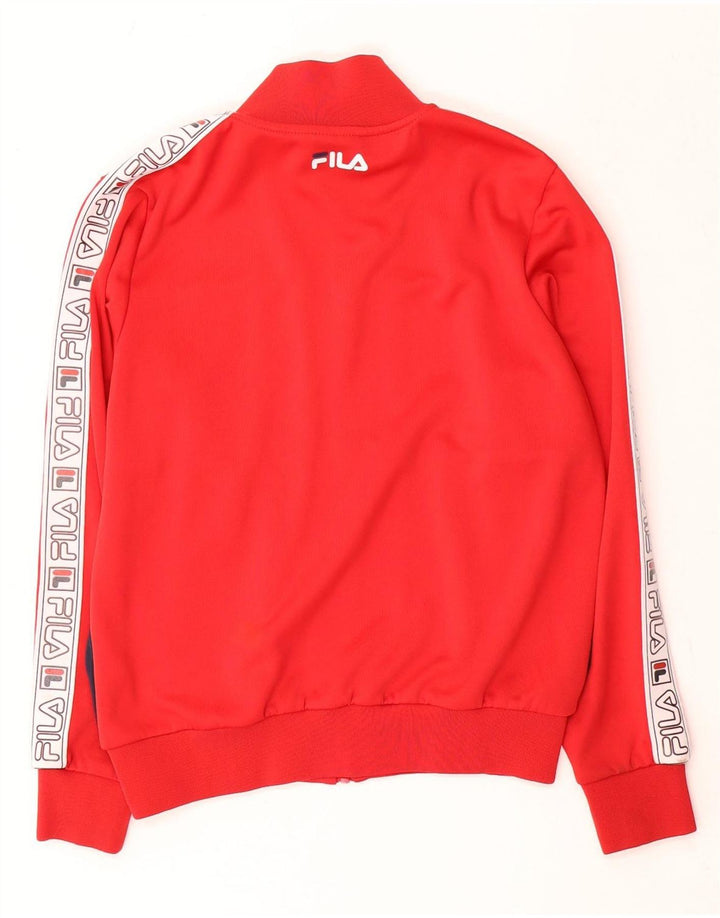 Fila Veste de survêtement graphique pour femme UK 14 Rouge moyen Colourblock