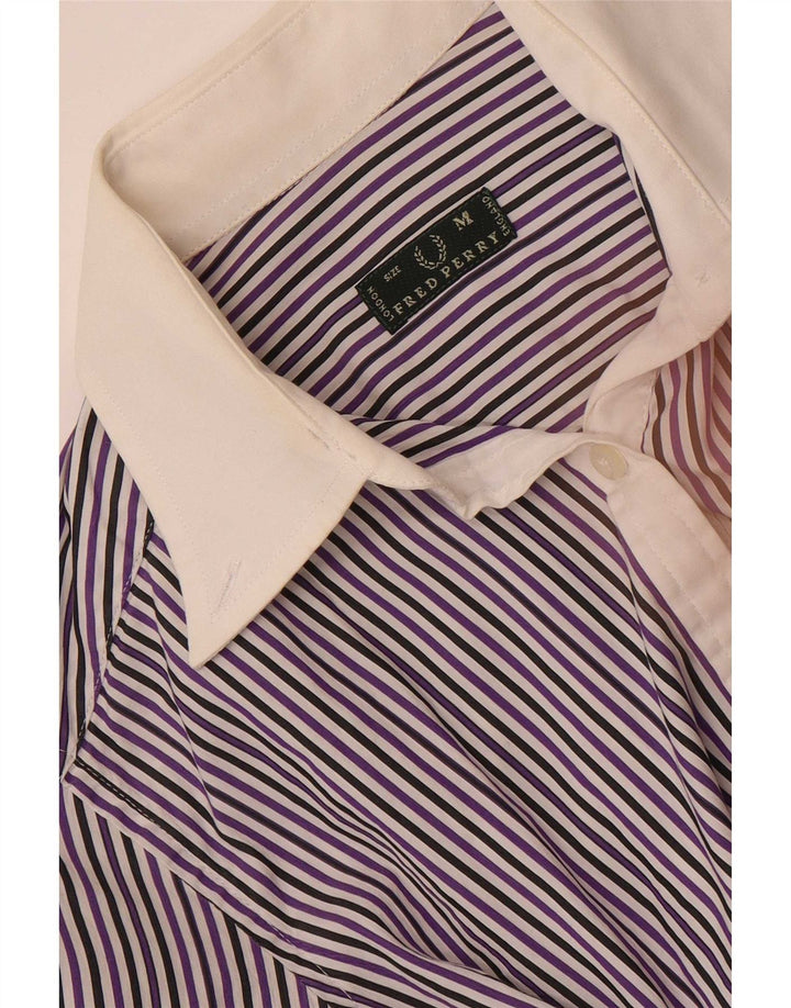 Fred Perry Chemise formelle pour femme UK 12 Medium Purple Pinstripe