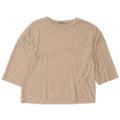 Zara Femme Trafaluc Pull Top Manches 3/4 UK 10 Petit Beige Moucheté