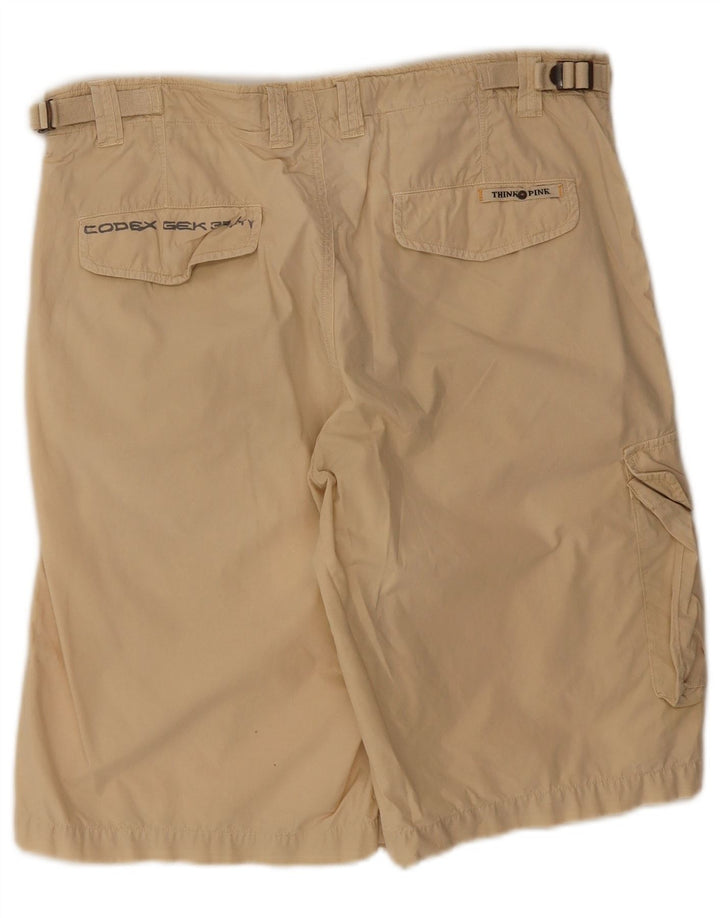 Think Pink Short Cargo Homme IT 50 Large W34 Coton Beige
