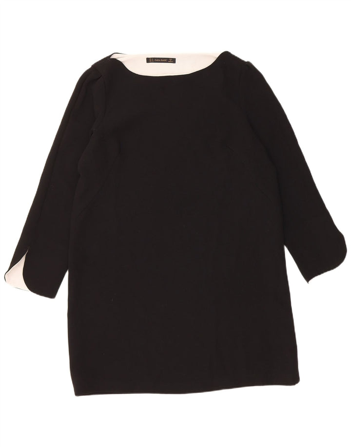 Robe tunique à manches longues Zara pour femme UK 12 Polyester noir moyen