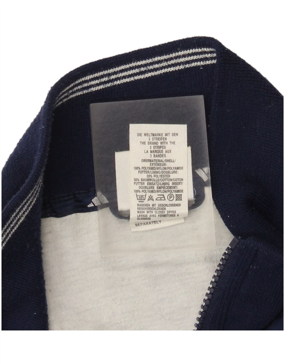 Adidas Veste coupe-vent surdimensionnée pour femme UK 14 Bleu marine moyen Polyamide