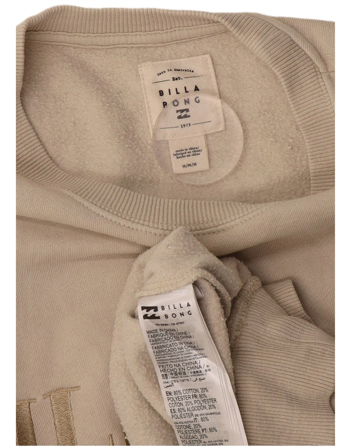 Billabong Sweat-shirt surdimensionné pour femme UK 12 Medium Off White Coton