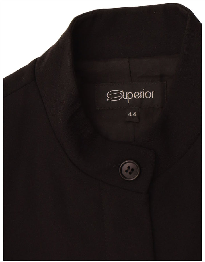 Superior Veste Blazer Zippée Femme IT 44 Medium Noir Polyamide