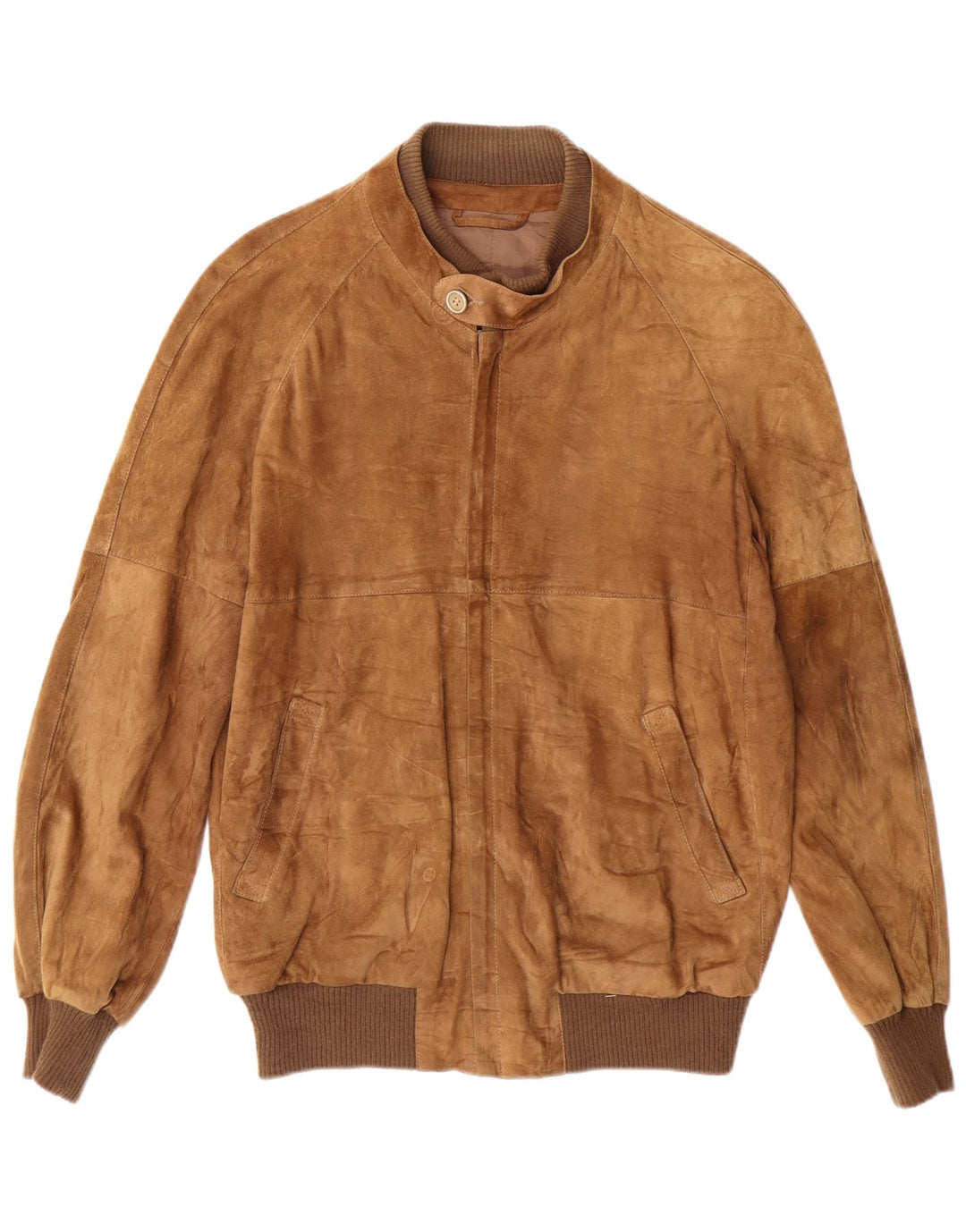 Veste Bomber En Daim Vintage Homme IT 52 XL Marron