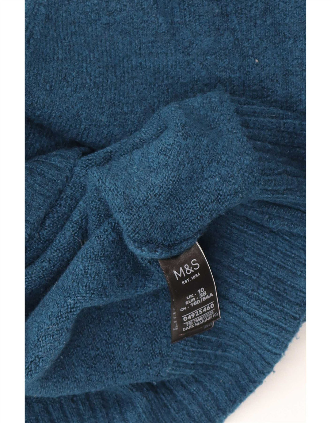 Marks & Spencer Pull surdimensionné à col en V pour femme UK 10 Petit Bleu
