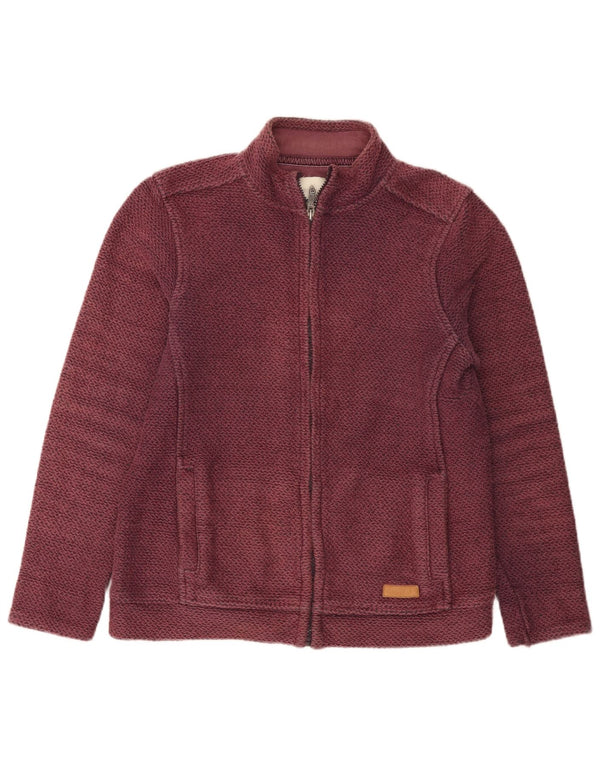 Weird Fish Veste de survêtement pour femme UK 12 Coton bordeaux moyen