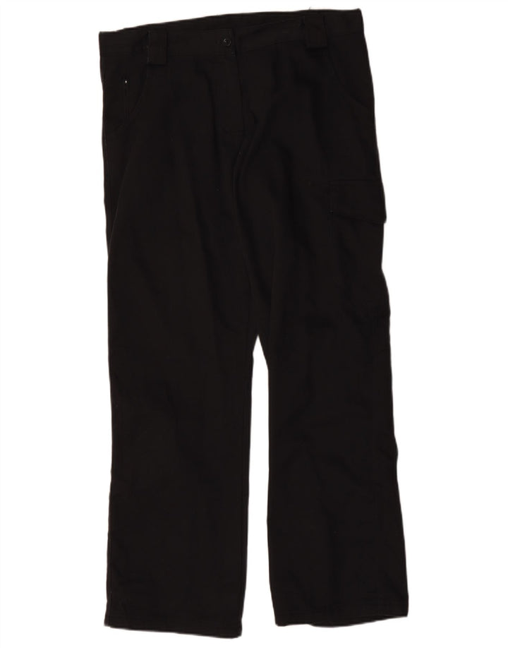 Dickies Pantalon cargo droit pour femme UK 12 Medium W36 L31 Noir Polyester