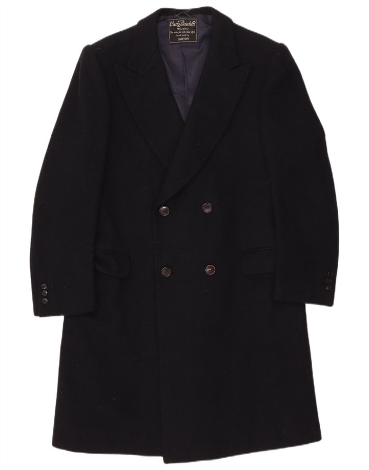 Carlo Bardelli Manteau croisé pour homme UK 36 Petit Bleu marine